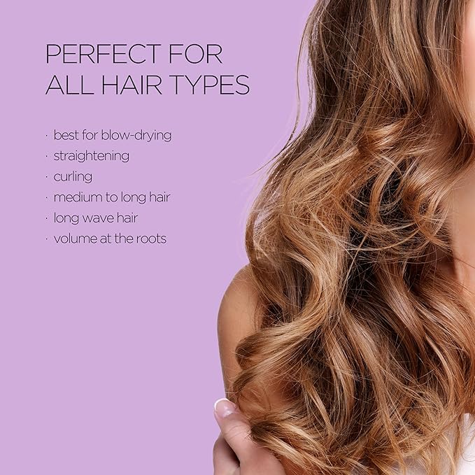 Magic Curling Round Brush (Wavy 1.7 Inch), Non-electronic, Self-Standing Round Quick Styling Brush, Great Blowout, Ceramic Coated/Ionic Thermal Barrel, Blowout Volume, Wave Styler