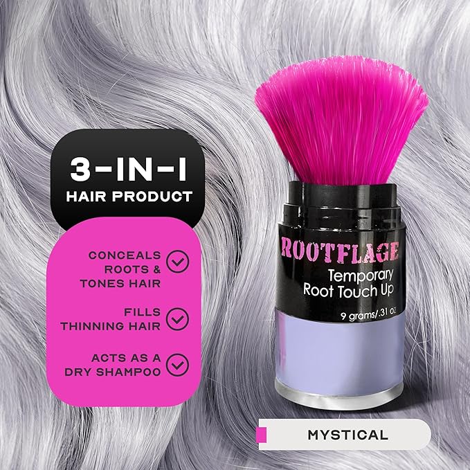 Rootflage Mystical Temporary Hair Color - Instant Waterless Toner for Brassy Roots, Root Touch Up and Toner - For Trendy Blonde, Gray, Blonde Lavender Hair Color -works on blonde hair only