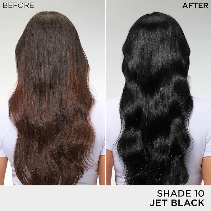 L’Oreal Paris Feria Multi-Faceted Shimmering Permanent Hair Color, High Intensity Hair Dye for 3X Highlights, 10 Jet Black (Blackest Black), 1 Hair Dye Kit