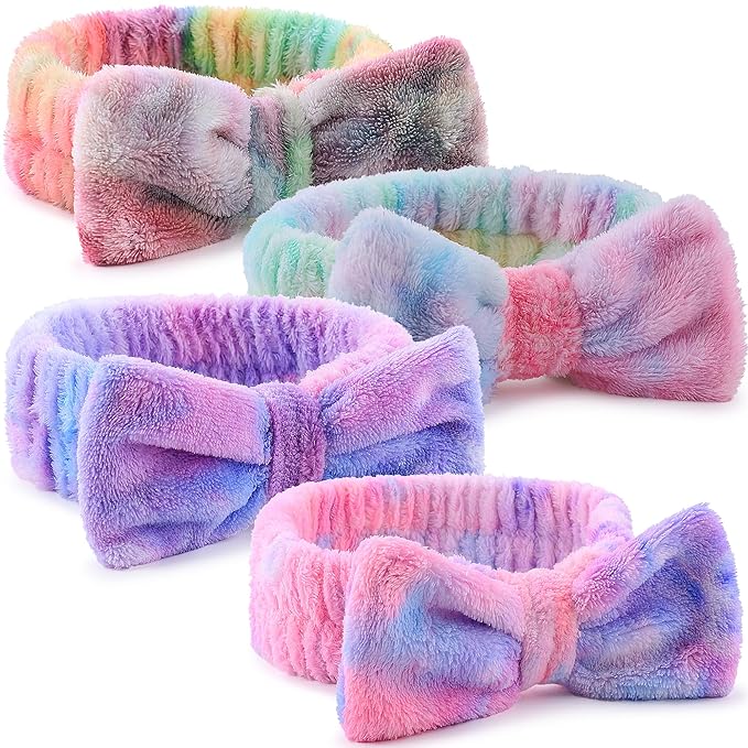 WSYUB Makeup&Skincare Headband, Spa Headband, Headbands for Washing Face, Stuffers for Teens Women, Bow Headbands for Girls Gifts