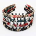 boho hair band headbands for women/Girls teeth Comb Hair Accessories Non-slip hairband Resin hair hoop (4 PCS)