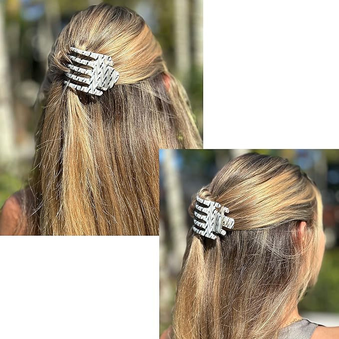 Camila Paris CP3476 French Hair Clip for Women, Hand-Made Hair Side Clips, 2 Inch Girls Hair Claw Clips Jaw Fashion Durable Styling Hair Accessories for Women, Strong Hold No Slip Grip, Made in France