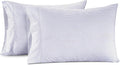 Lane Linen 100% Organic Cotton Pillow Cases Queen Size Set of 2 (20"x30") - Cotton Pillowcases Queen Size - Soft Pillow Cases Set of 2 - Queen Pillowcase Pack of 2 - Ticking Stripe Cobalt