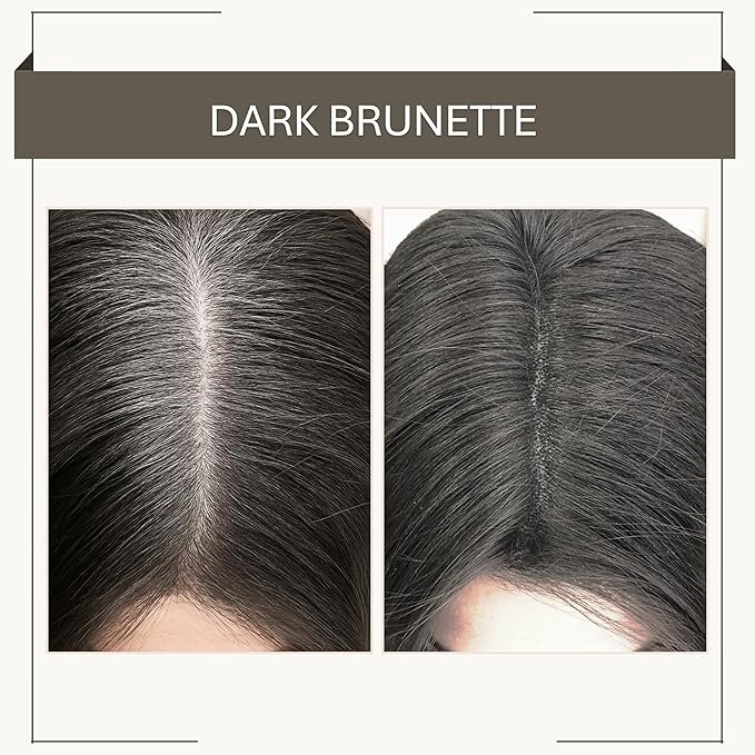 Joan Rivers Great Hair Day Root Touch Up Powder Duo - Fill-in Powder for Thicker, Fuller Looking Hair (Dark Brunette)