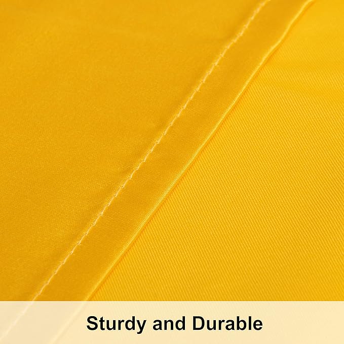 NTBAY 2 Pack Satin Standard Pillowcases for Hair and Skin, Luxurious and Silky Pillow Cases with Envelope Closure, 20x26 Inches, Yellow