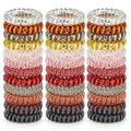 20 Pcs Spiral No Crease Coil Phone Cord Hair Ties for Thick Hair - Women Ponytail Holder Elastics