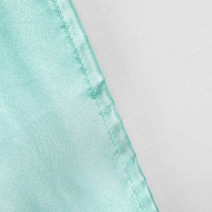 NTBAY 12 Pack Satin Standard Pillowcases for Hair and Skin, Luxurious and Silky Pillow Cases with Envelope Closure, 20 x 26 Inches, Light Blue