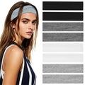 Headbands for Women Non Slip Elastic - 8 Pack Soft Cloth Athletic Headband, Fabric Workout Headbands Stretchy, Fashion Head Bands for Yoga Running Sports