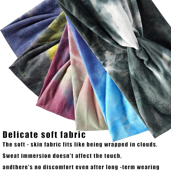 Soft skin-friendly anti-sweat anti-slip bandanna headband for women (F-6)