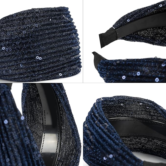 DORIS&JACKY Fashion 2.5 Inch Wide Lace Headbands Elastic Hairbands With Teeth Headwear Accessories For Women And Girls (Pattern 6-5PCS)