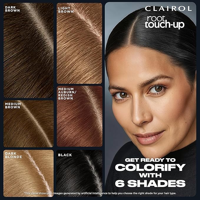 Clairol Root Touch-Up Semi-Permanent Hair Color Blending Gel, 5 Medium Brown, Pack of 2