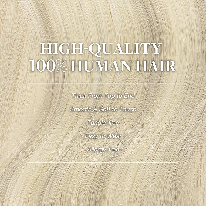 GOO GOO Clip in Hair Extensions Real Human Hair, Remy Human Hair Extensions Clip ins for Women, Natural Human Hair, 18inch 150g 9Pcs, 17A/60A Ash Blonde Highlighted Platinum Blonde