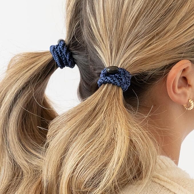 Brown and Black Hair Ties for Thick Hair, Grab & Go Pony Tube, 15 Pack, Neutral Pack, Thick No-Crease Bands with Strong Hold, Damage-Free Design, Versatile Everyday Neutrals | L. Erickson