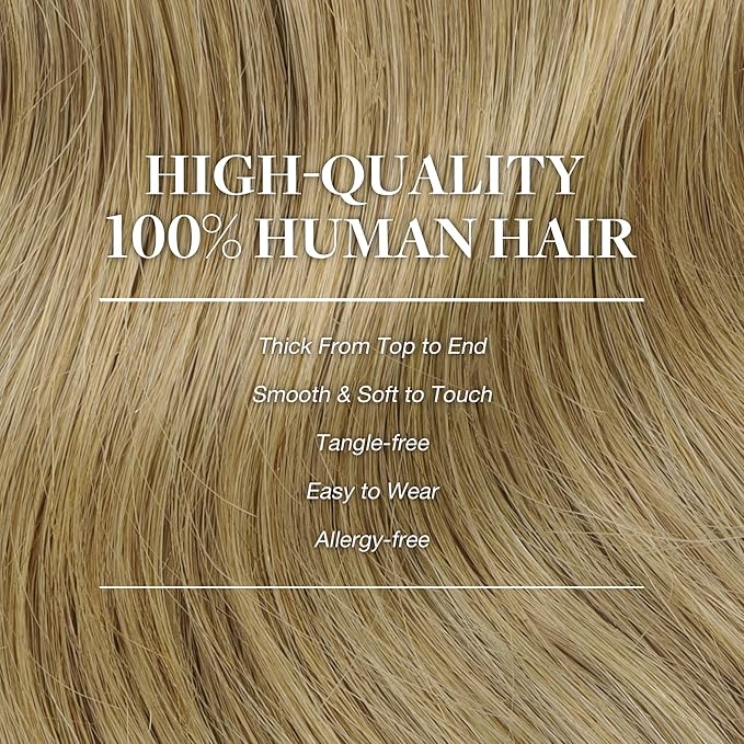 GOO GOO Clip in Hair Extensions Real Human Hair, Remy Human Hair Extensions Clip ins for Women, Natural Human Hair, 22inch 120g 7Pcs, 7 Bronde