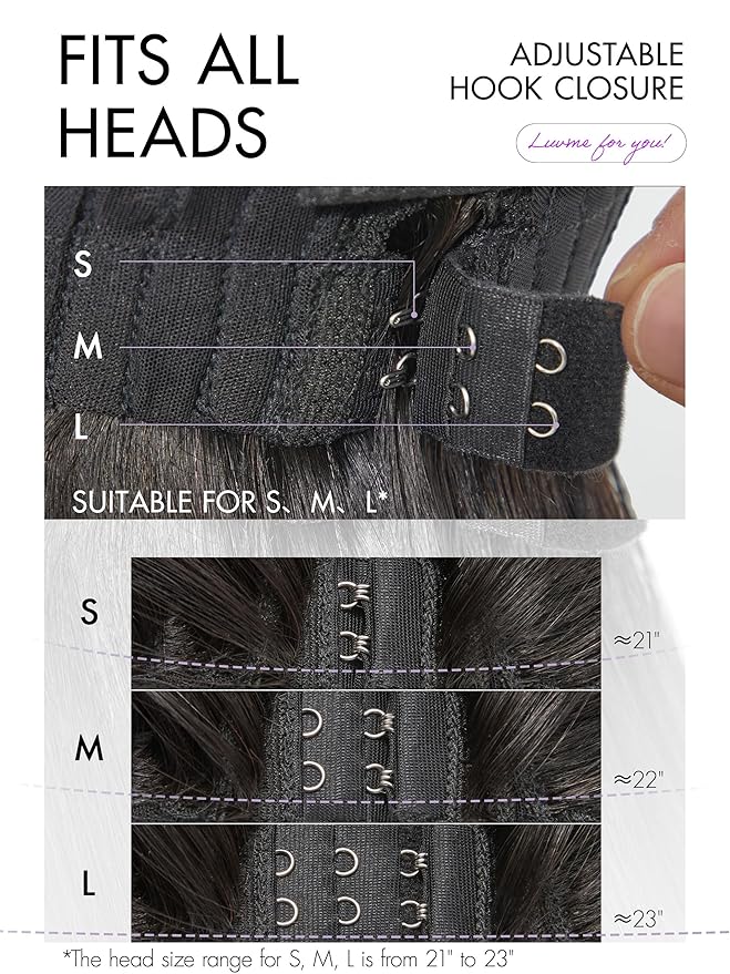 LUVME HAIR All-Day Comfort Real Glueless 7x6 HD Lace Wig 200% Density Hair PartingMax Lace Wigs Loose Body Wave Lace Front Wigs Human Hair Pre Cut Plucked Lace Frontal16 Inches Natural Black Color