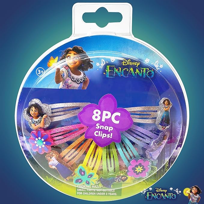 Disney Encanto Kids Hair Clips for Girls Snap Clips 8 pack multi color Ages 3+