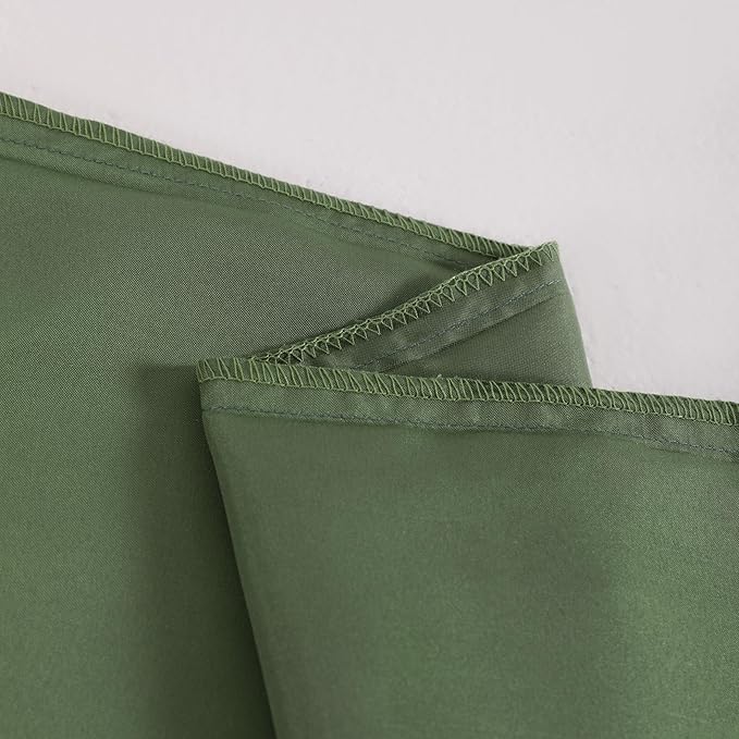 NTBAY 2 Pack Satin Queen Pillowcases for Hair and Skin, Luxurious and Silky Pillow Cases with Envelope Closure, 20x30 Inches, Olive Green