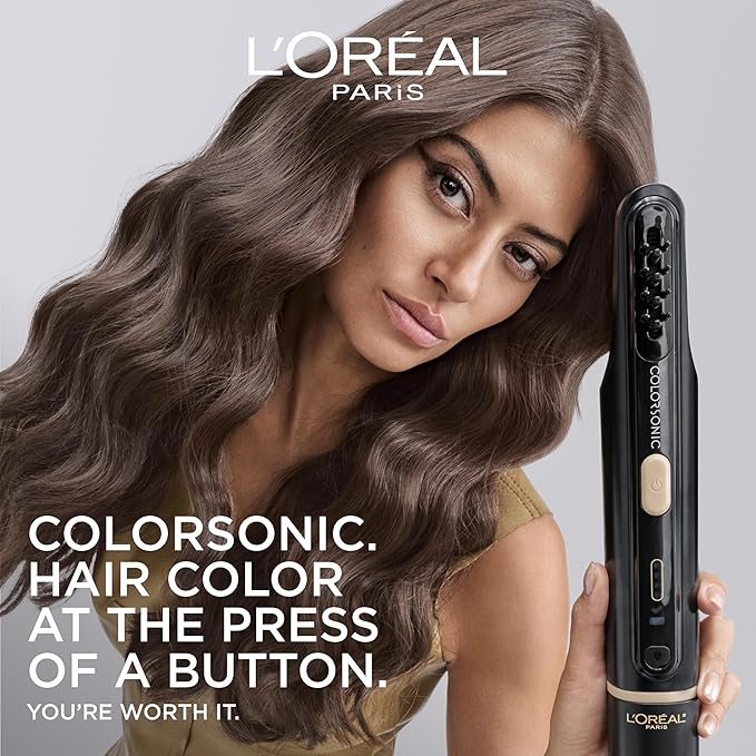 L'Oreal Paris Colorsonic Permanent Hair Dye Cartridge, Vibrant Hair Color for Root Touch Up, Gray Coverage or All Over Color in just 5 Minutes, 6CG Light Copper Brown (Coloring Device Sold Separately)