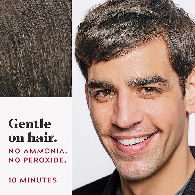 Just For Men Easy Comb-In Color Mens Hair Dye, Easy No Mix Application with Comb Applicator - Medium-Dark Brown, A-40, Pack of 2