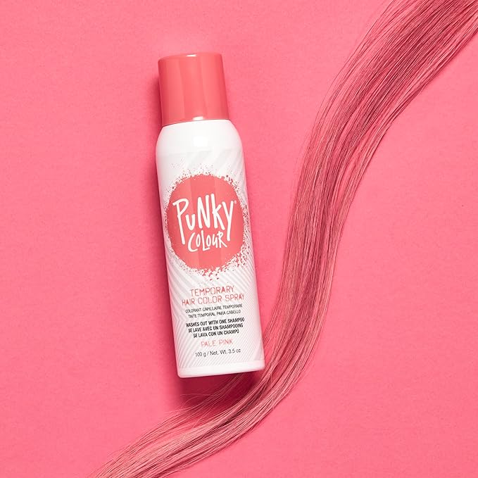 Punky Temporary Hair Color Spray – Pale Pink, Instant Vivid Temporary Hair Dye for Women, Wash Out, Hair-Color Spray, 3.5 oz, 1 Pack