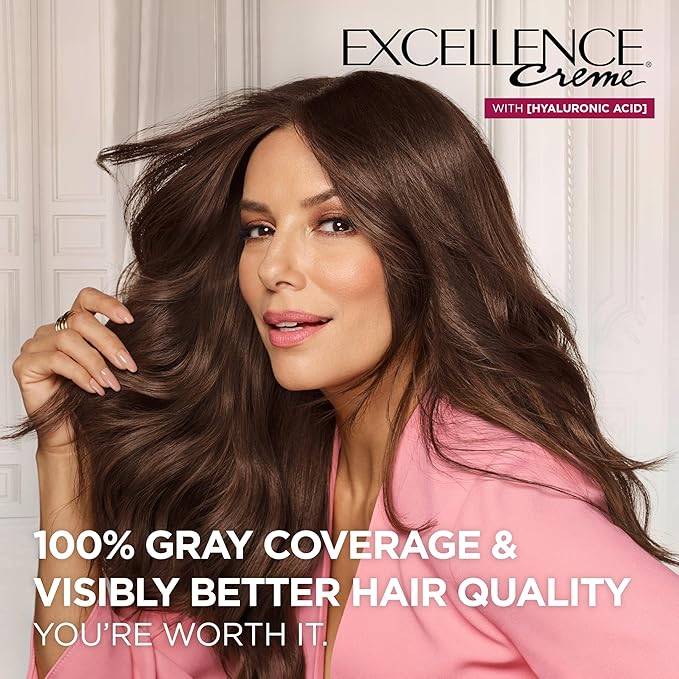L'Oreal Paris Excellence Crème Permanent Hair Dye, Triple Care Hair Color with Pro-Keratine Complex for 100% Gray Hair Coverage, 7.5A Medium Ash Blonde, 1 Kit