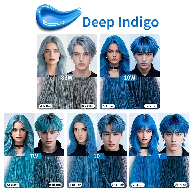 Temporary Hair Color Gel,Blue Hair Dye Color Gel Washable Natural Instant Hair Color Wax for DIY Hairstyle for Kids Men Women(Color #10)