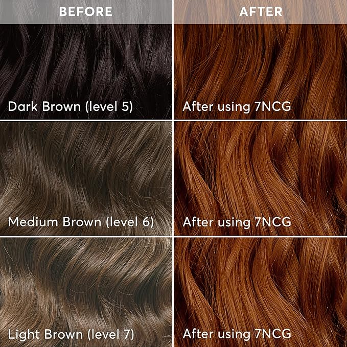 Madison Reed Radiant Hair Color Kit - 7NCG Light Golden Copper (Genova Red), Dimensional Gray Hair Blending Permanent Hair Dye, PPD-Free & Ammonia-Free, 2 Pack