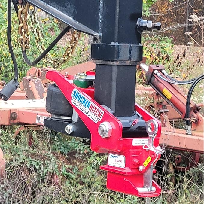 Shocker 30K Gooseneck Surge Air Hitch & Shift Lock Coupler for 2-5/16" Ball, 3.5" Square Blank No Pin