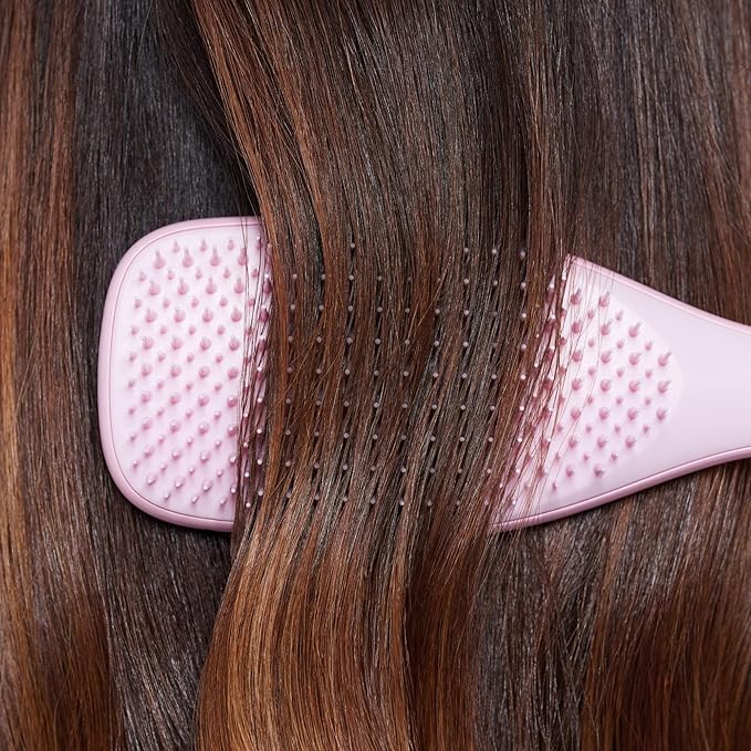 Tangle Teezer Ultimate Detangler Brush for Wet & Dry Hair, Eliminates Knots & Reduces Breakage for All Hair Types, Millennial Pink
