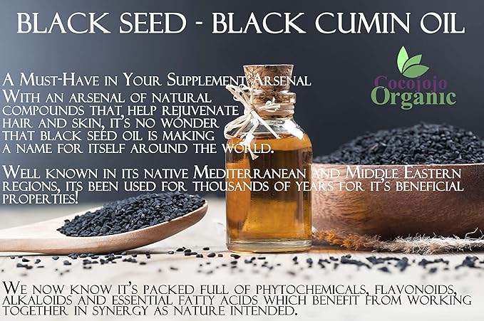 Dr Joe Lab Egyptian Black Seed Oil - Bulk 32 oz - Natural, Black Cumin, Unrefined, Kalonji, Cold Pressed, Extra Virgin, Blessed, Vegan, Non GMO - for Hair Skin