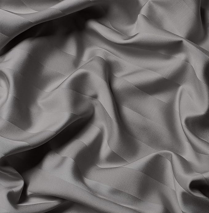 Queen Pillowcases by Pure Bamboo, Genuine 100% Organic Viscose Derived from Bamboo, Luxuriously Soft & Cooling, Double Stitching, Envelope Closure (2 Queen Pillowcases, Jacquard Stone)