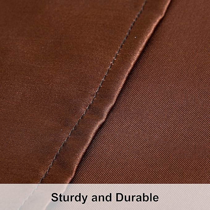 NTBAY 2 Pack Satin Standard Pillowcases for Hair and Skin, Luxurious and Silky Pillow Cases with Envelope Closure, 20x26 Inches, Brown