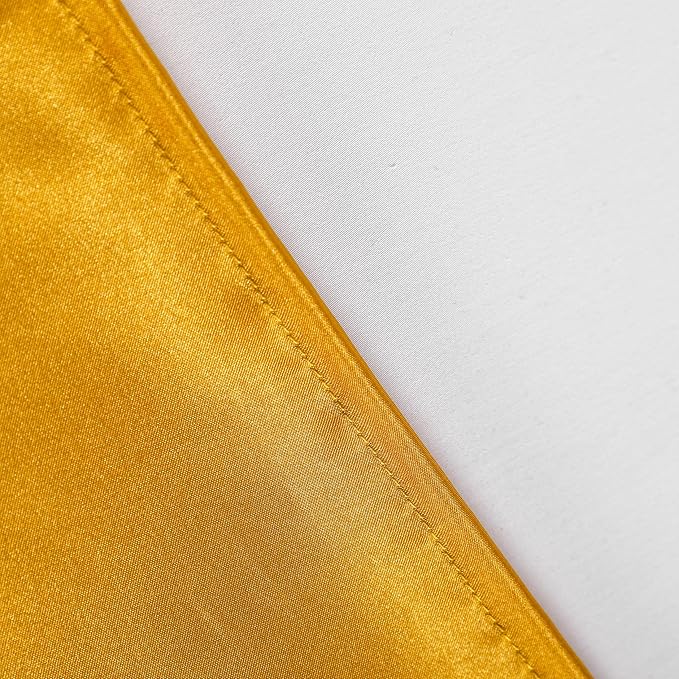 NTBAY 12 Pack Satin Queen Pillowcases for Hair and Skin, Luxurious and Silky Pillow Cases with Envelope Closure, 20 x 30 Inches, Golden Brown
