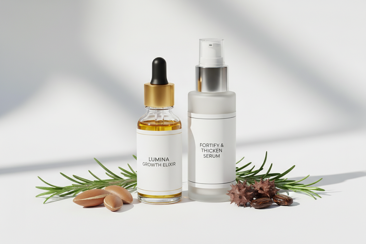Hair Growth Oil & Serum

Description:
Our Hair Growth Oils and Serums are enriched with natural extracts and essential nutrients that stimulate the scalp, strengthen hair roots, and promote healthy hair growth. They help reduce breakage, dryness, and thinning while improving overall hair texture. (MAKE IT REAL PHOTO)